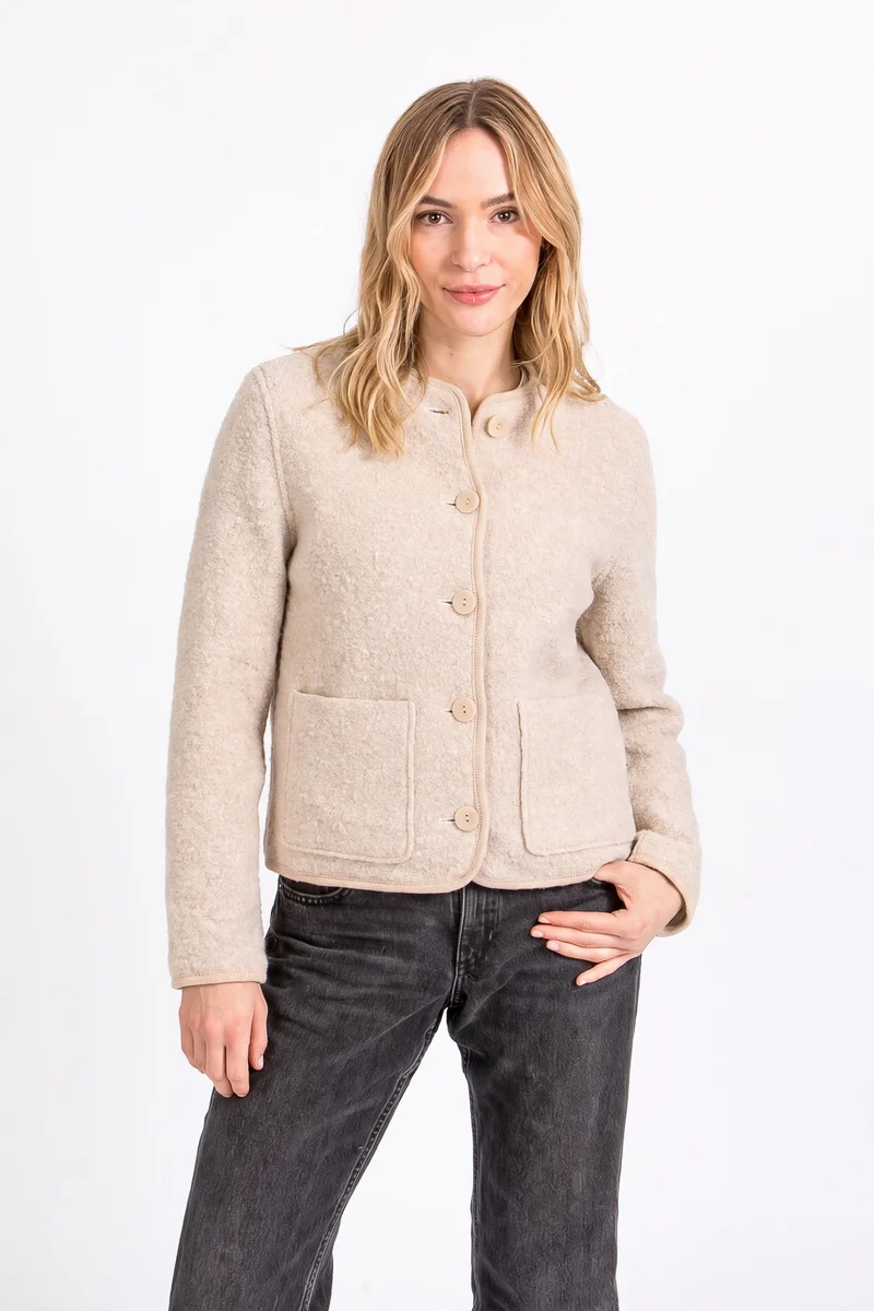 Alpe Piano Trachtenjacke Boucle Fedora creme
