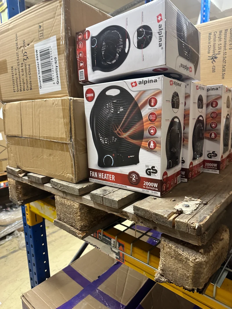 Heizlüfter schwarz 2000 Watt Elektroheizer - Mobiles Heizgerät, Tragegriff