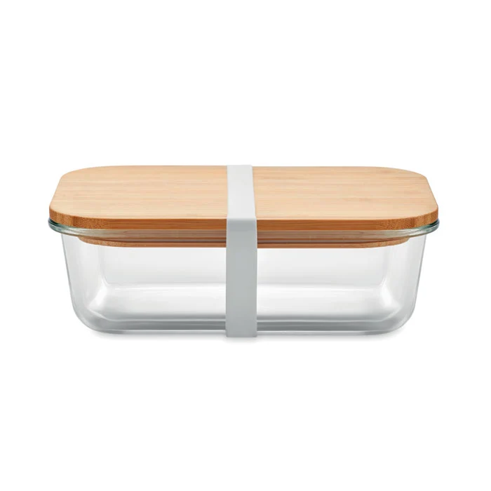 Lunchbox aus Glas mit Bambusdeckel