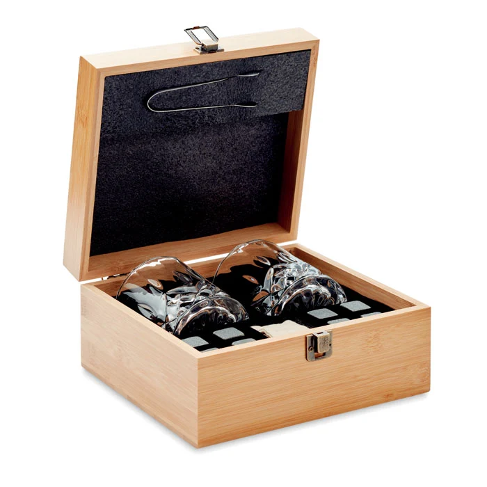 Whisky-Set in Bambusbox