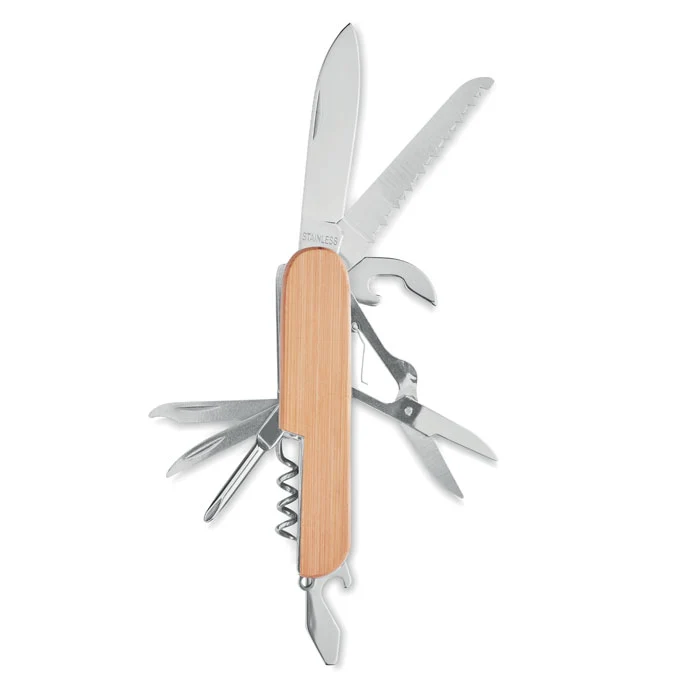 Multitool Taschenmesser Bambus