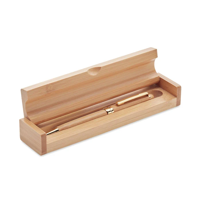 Bambus-Drehkugelschreiber in Box