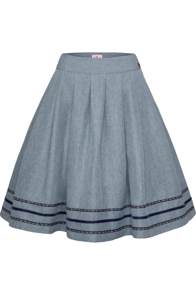 Mini-Trachtenrock strukturiert - blau