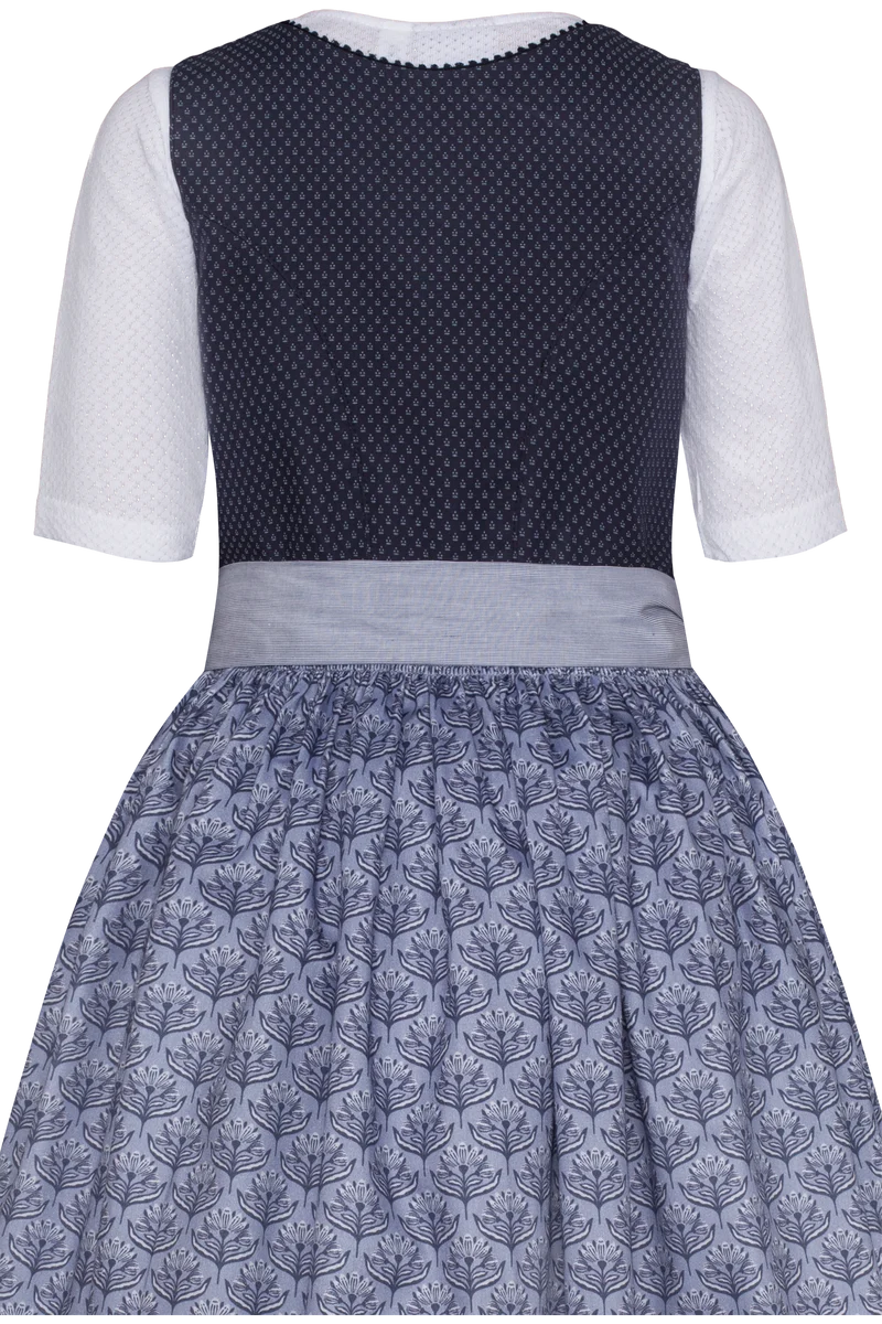 Kinderdirndl aus Baumwolle mit 1/2-Arm Bluse - dunkelblau