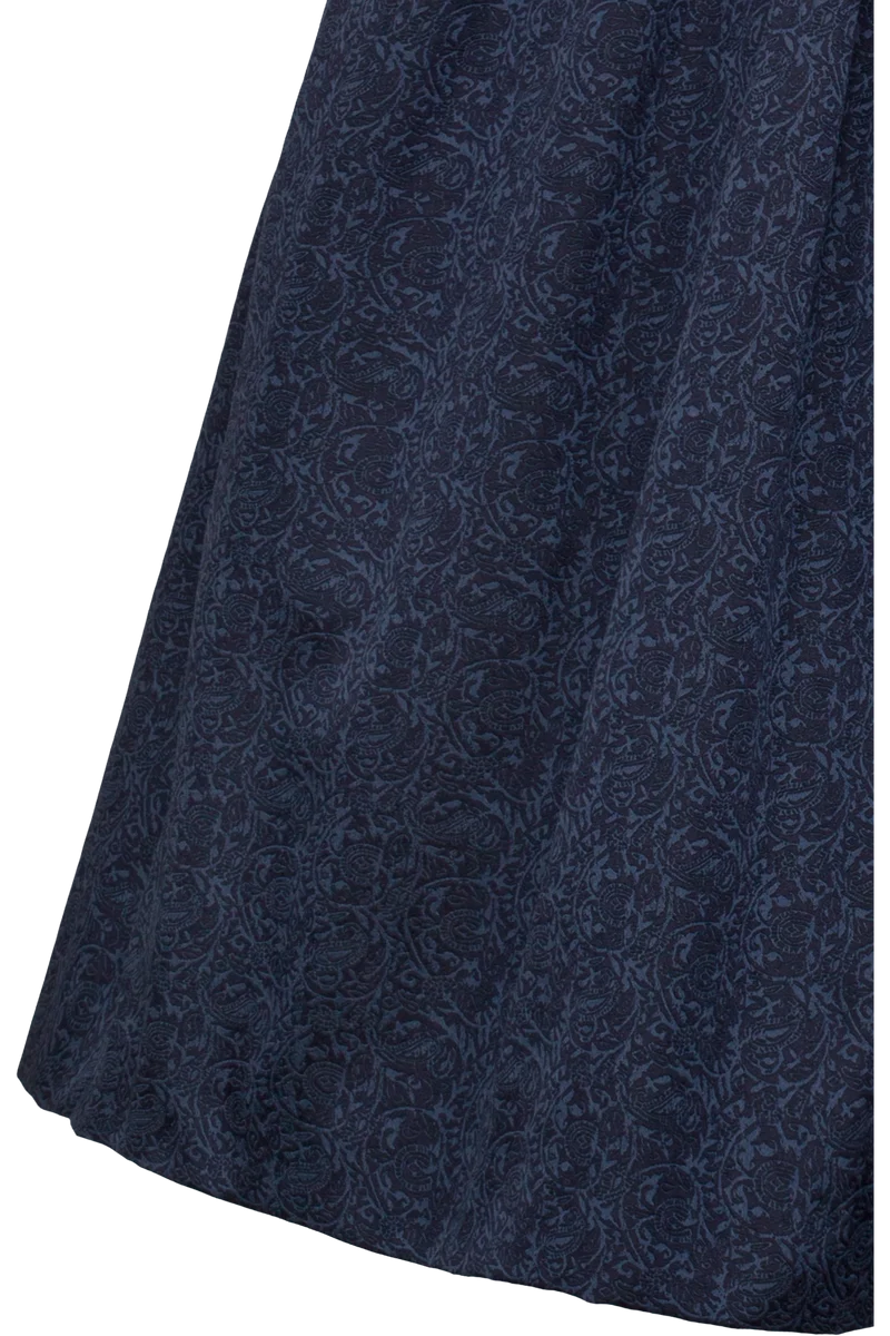 Monochromes Midi-Dirndl in Tweed-Optik - dunkelblau