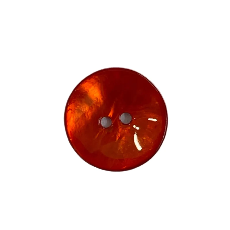 Knopf Perlmutter 2-Loch orange