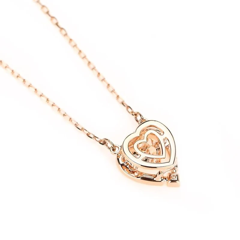 Swarovski Halskette Damen Sparkling Dance Herz Roségold und Weiß 5284188