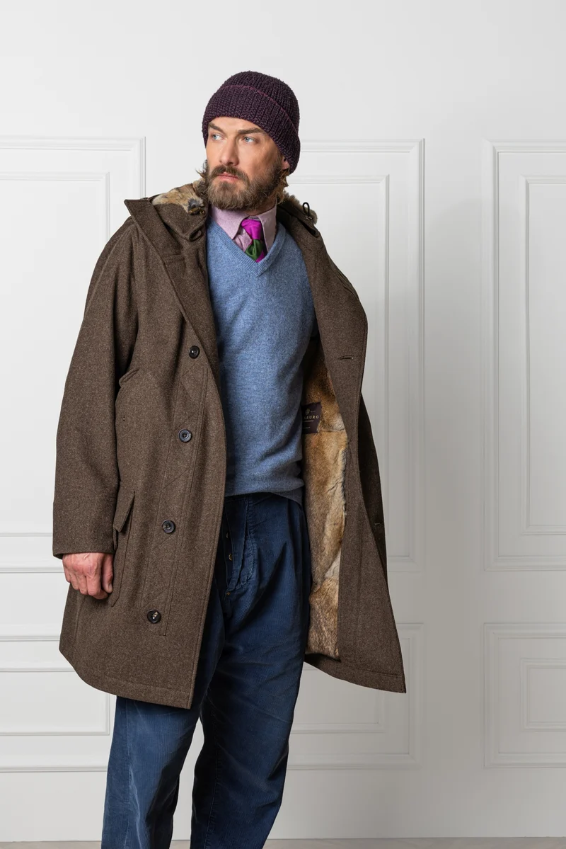 Lodenparka Sigismund mit Samtkanin