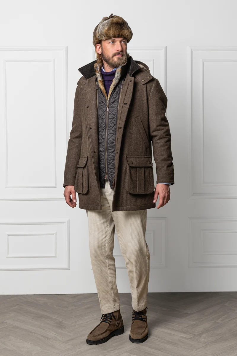 Lodenparka Antonius mit Samtkanin