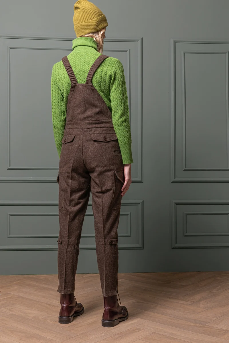 Jagdhose Prebersee aus Loden mit Samtkanin