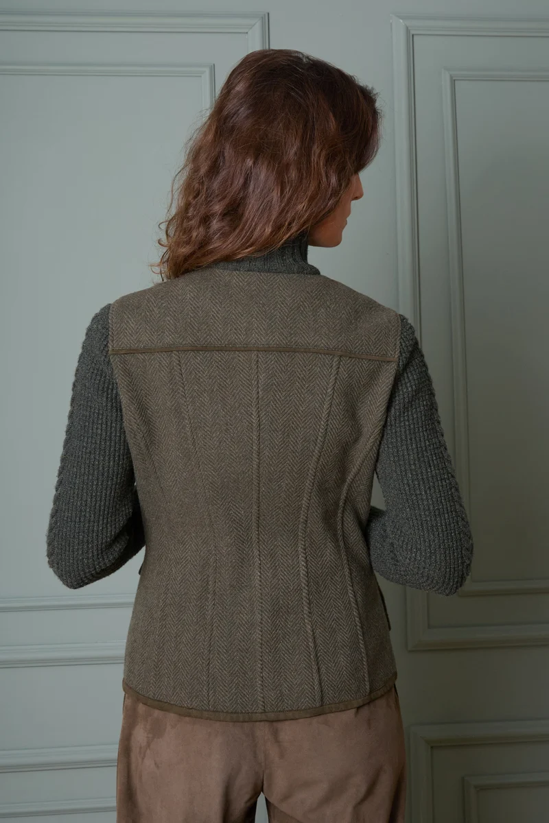 Wolljacke Cleo mit Strickärmeln