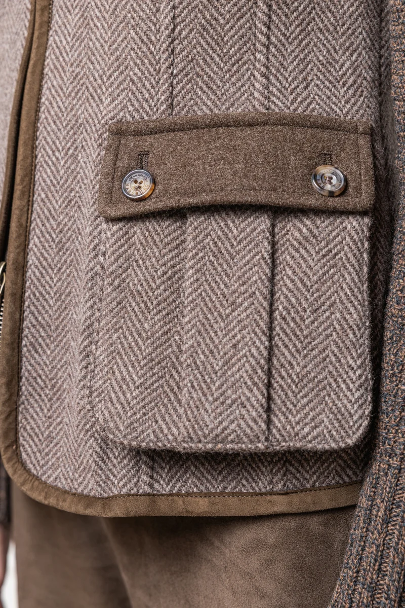 Wolljacke Cleo mit Strickärmeln