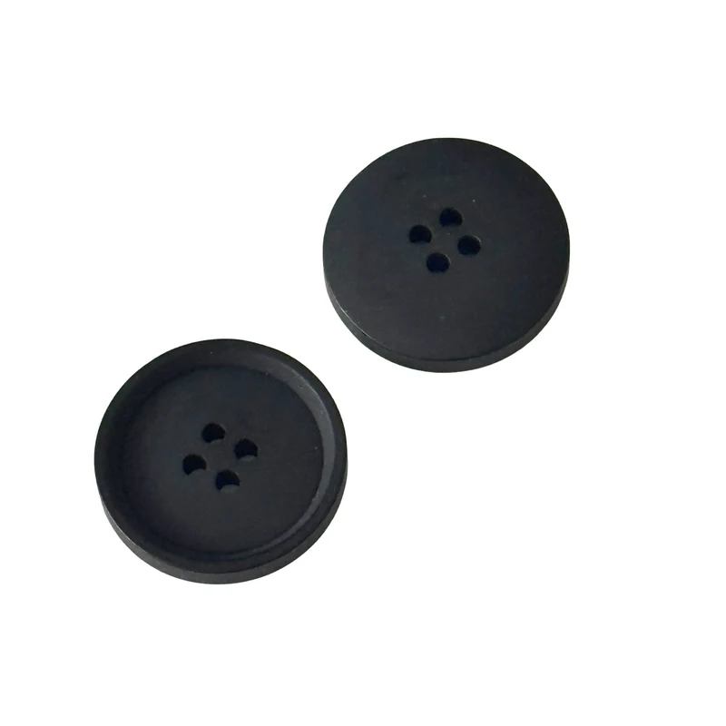 Sakko & Blazer Knopf 4-Loch Schwarz Matt KS-11