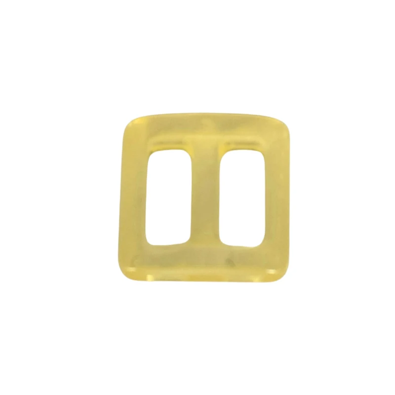 Mini Schnalle Quadratisch Gelb – Kunststoff Transparent S-40