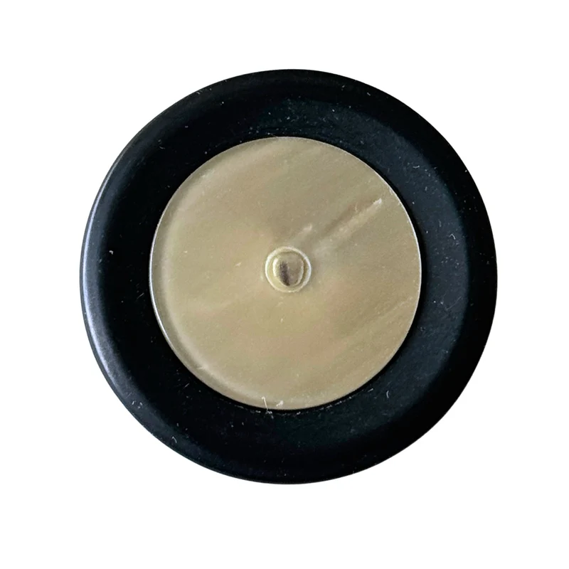 Mantelknopf mit Perlmuttimitat – Schwarz/Creme KS-6