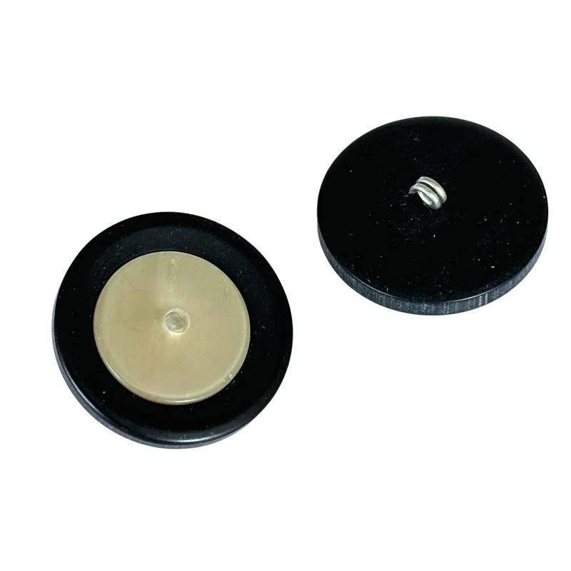 Mantelknopf mit Perlmuttimitat – Schwarz/Creme KS-6