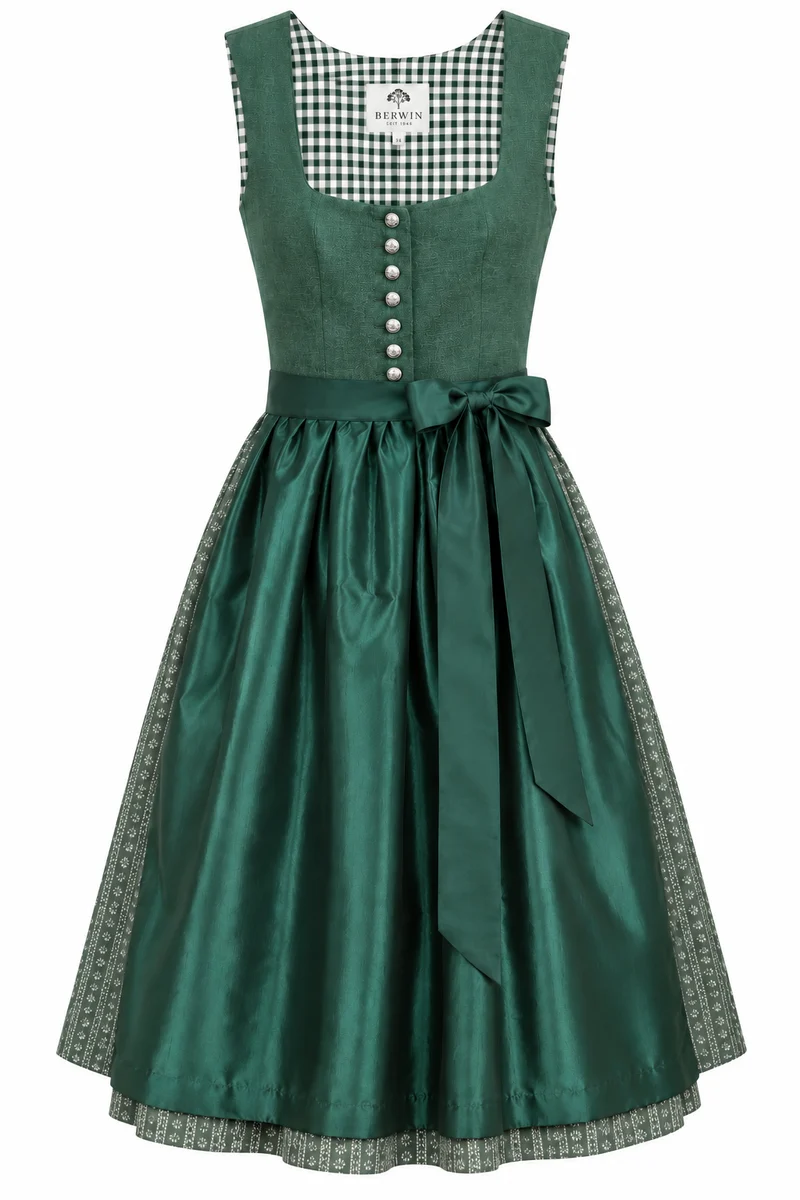 Ton-in-Ton-Dirndl mit Reinleinen-Oberteil