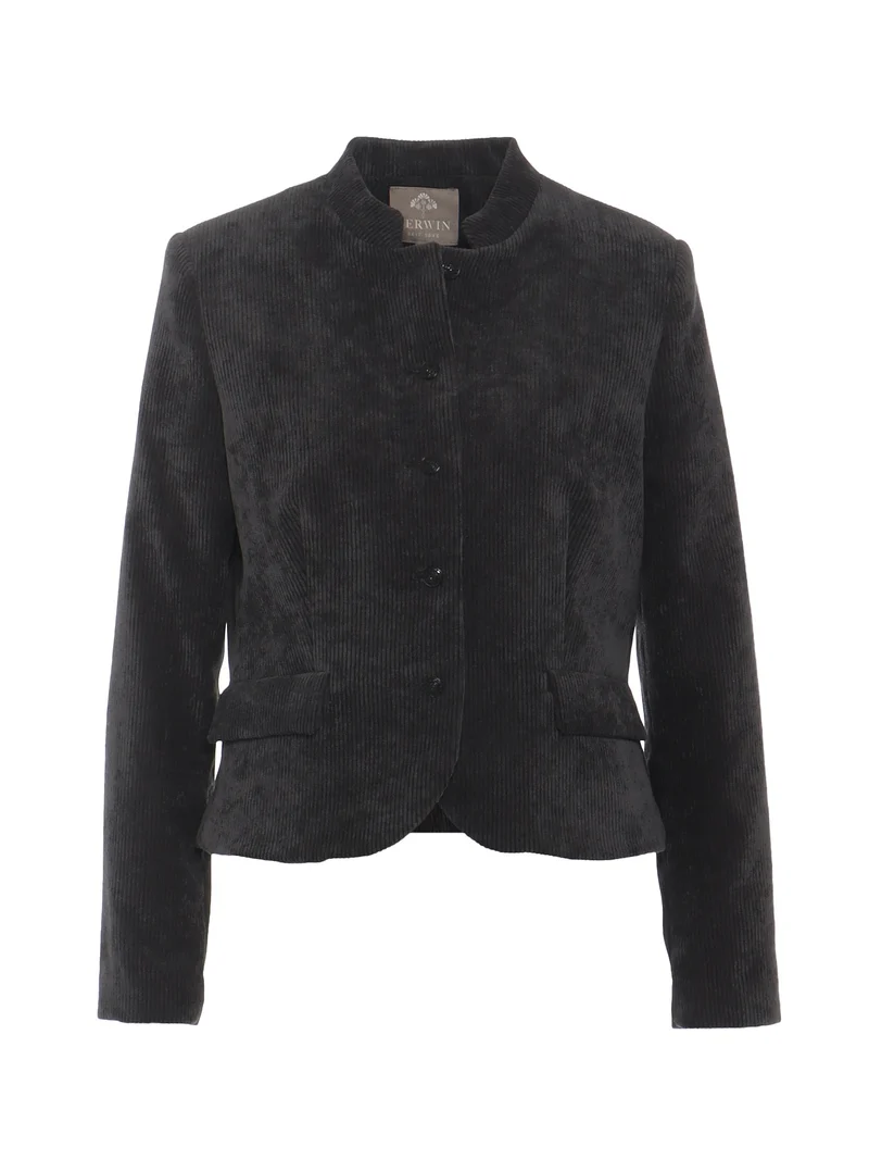 Cordjacke mit Stehkragen