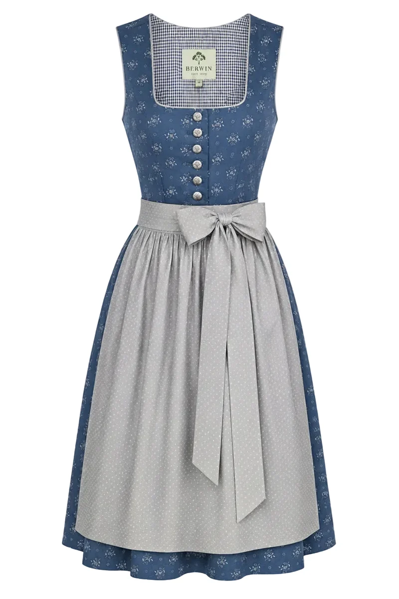 Klassisches Baumwolldirndl mit Blümchendruck