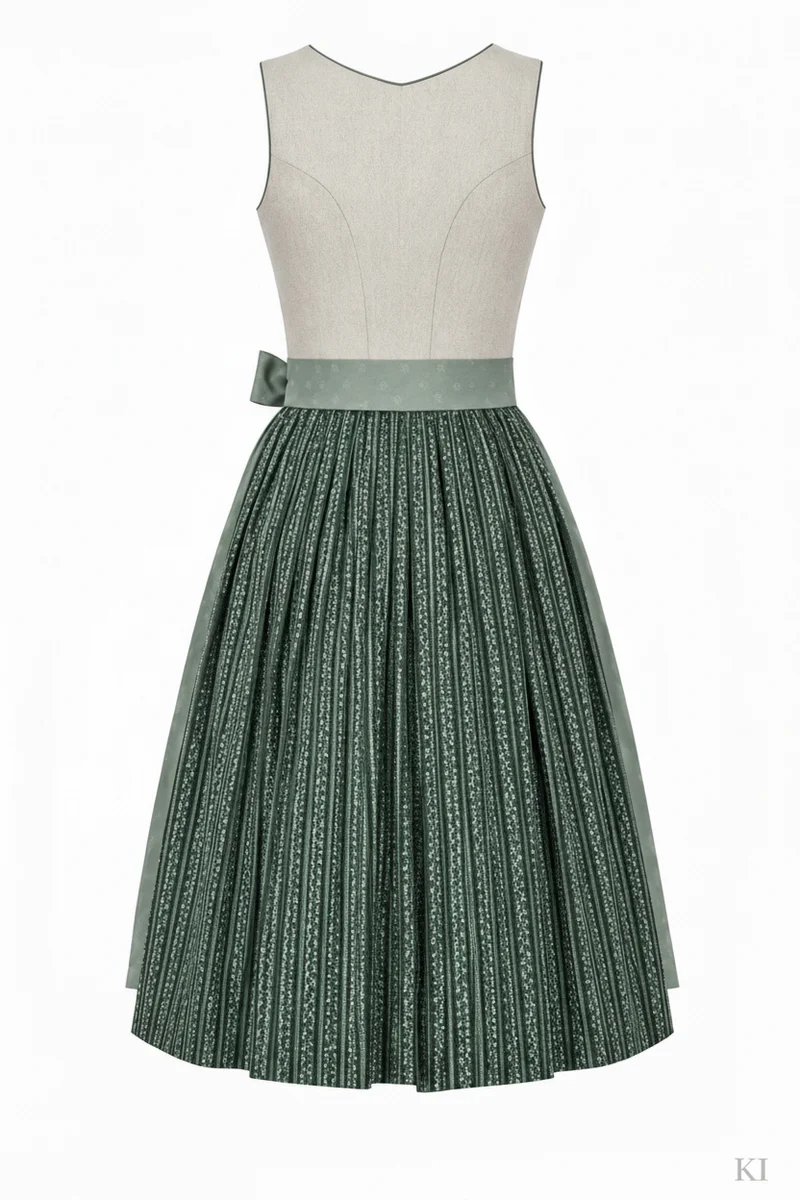 Traditionelles Dirndl in Salbei und Beige