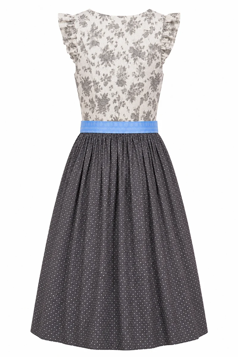 Dirndl mit Flügelarm und Blumenmuster