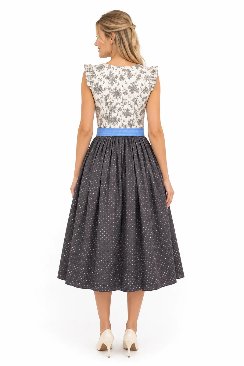 Dirndl mit Flügelarm und Blumenmuster