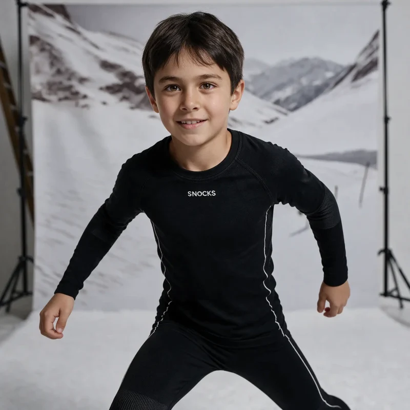 Thermounterwäschen Set Kinder | Schwarz