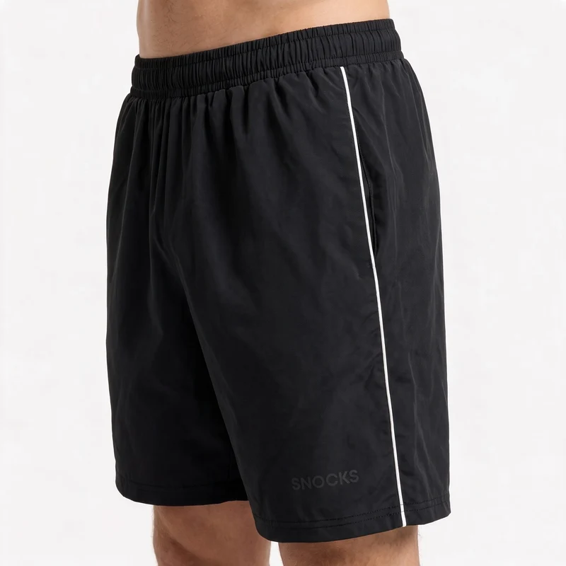 Sport Shorts Herren mit Kontraststreifen | Schwarz
