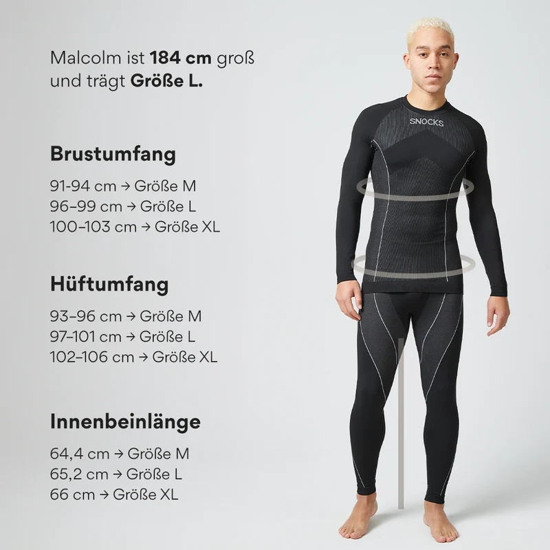Thermounterwäsche Herren mit Daumenloch | Azure