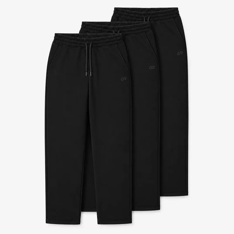 Jogginghose mit weitem Bein Damen | Schwarz