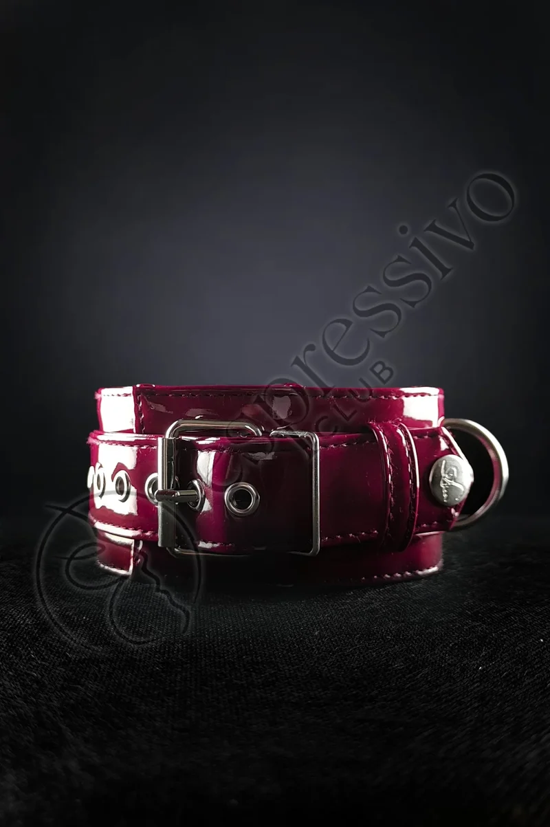 BDSM collar in Purple PVC