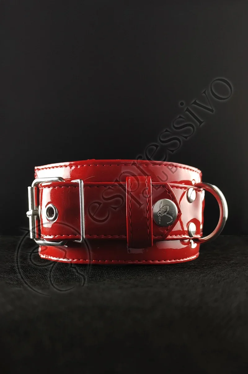 BDSM collar in Red PVC