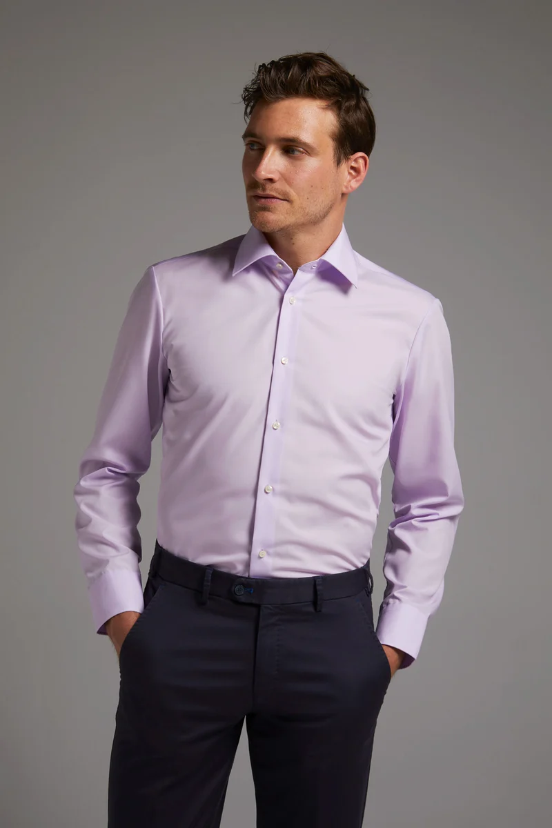Hemd Modern Fit Non Iron Lila