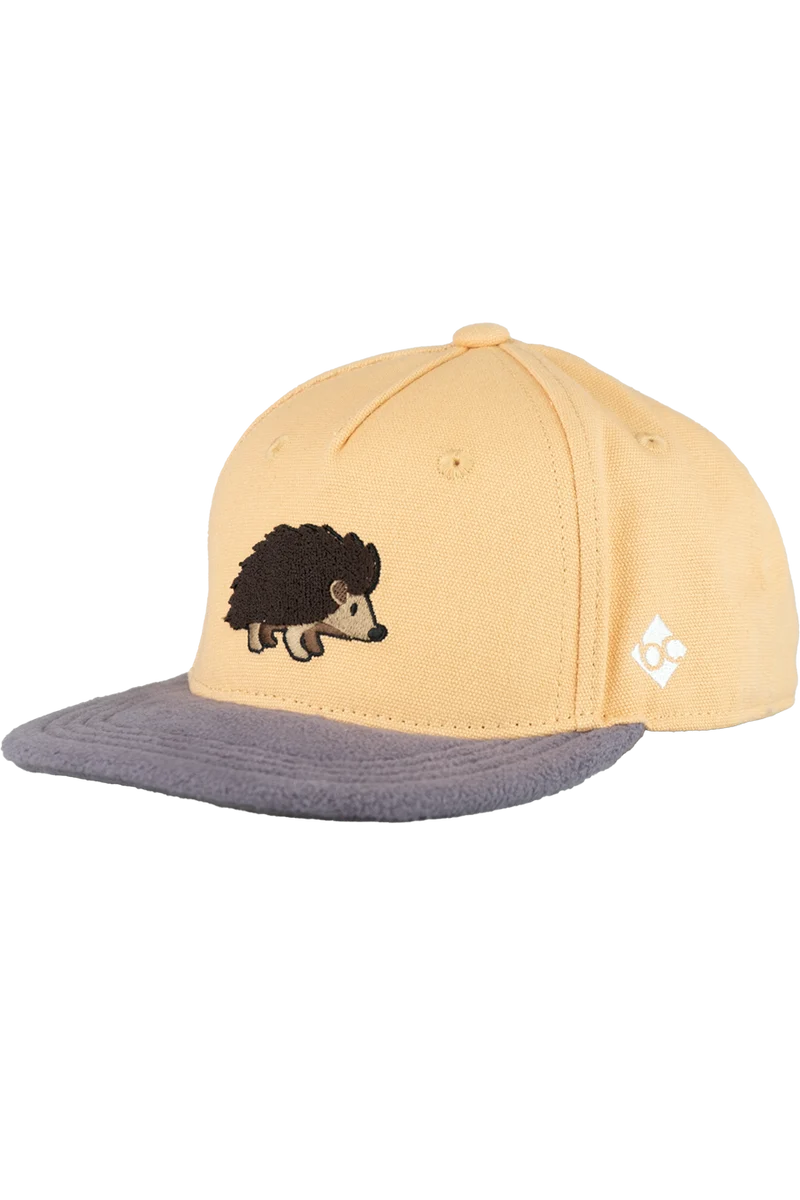 Kinder Cap mit 3D-Igel-Applikation und Fleece-Schirm - pfirsich