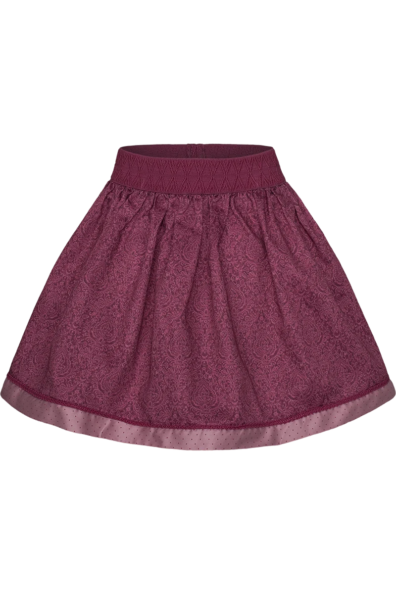 Mädchen Trachtenrock aus Baumwolle gemustert - pink