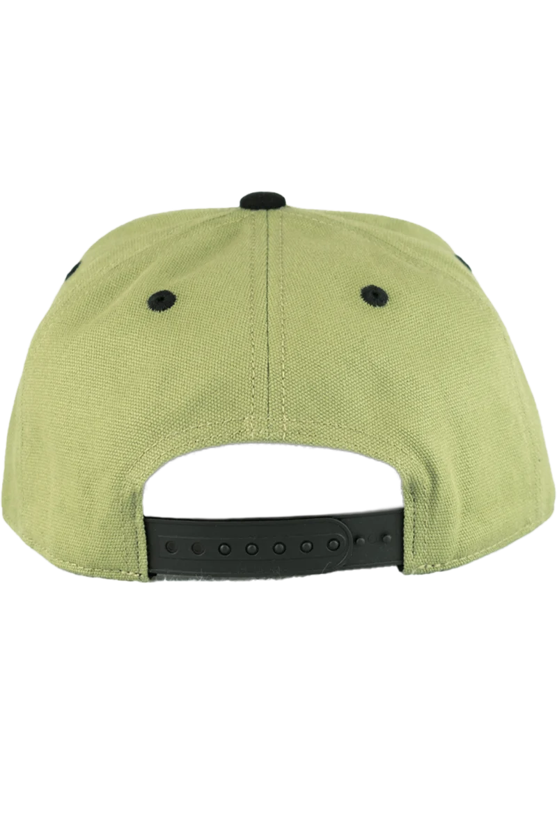 Herren Snapback-Cap mit Bären Stick-Applikation - oliv