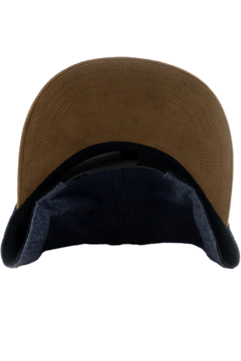 Unisex Flanell-Cap mit 3D-Edelweiß-Stickerei - flanellblau