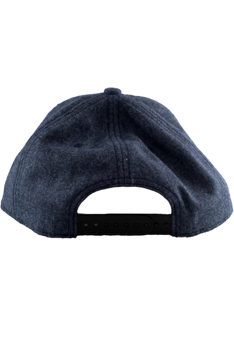 Unisex Flanell-Cap mit 3D-Edelweiß-Stickerei - flanellblau