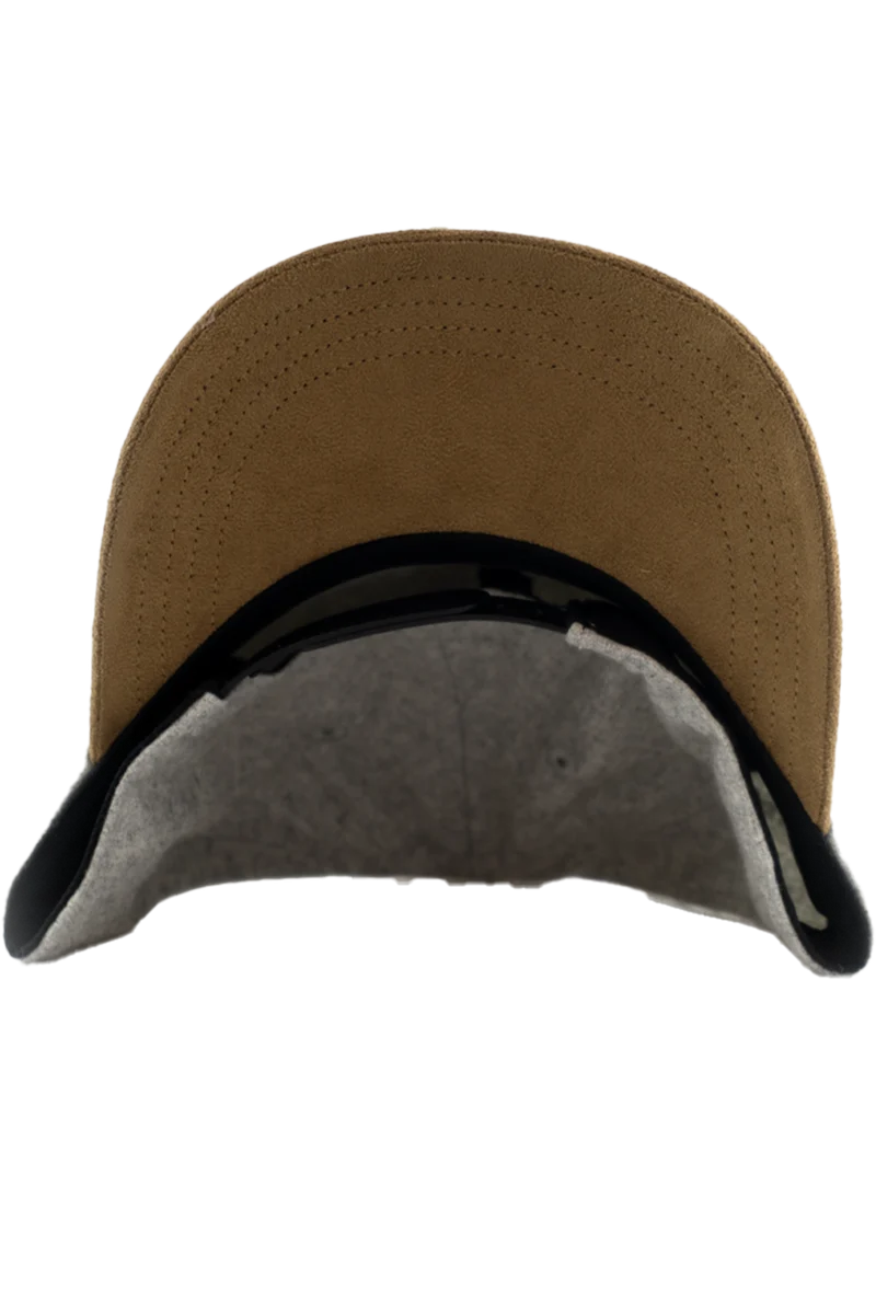 Unisex Flanell-Cap mit 3D-Edelweiß-Stickerei - hellgrau