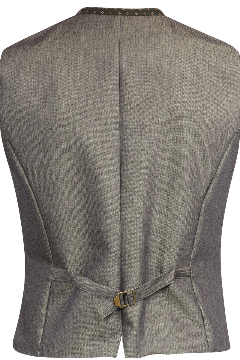 Herren Trachtenweste mit Jacquardmuster - tanne