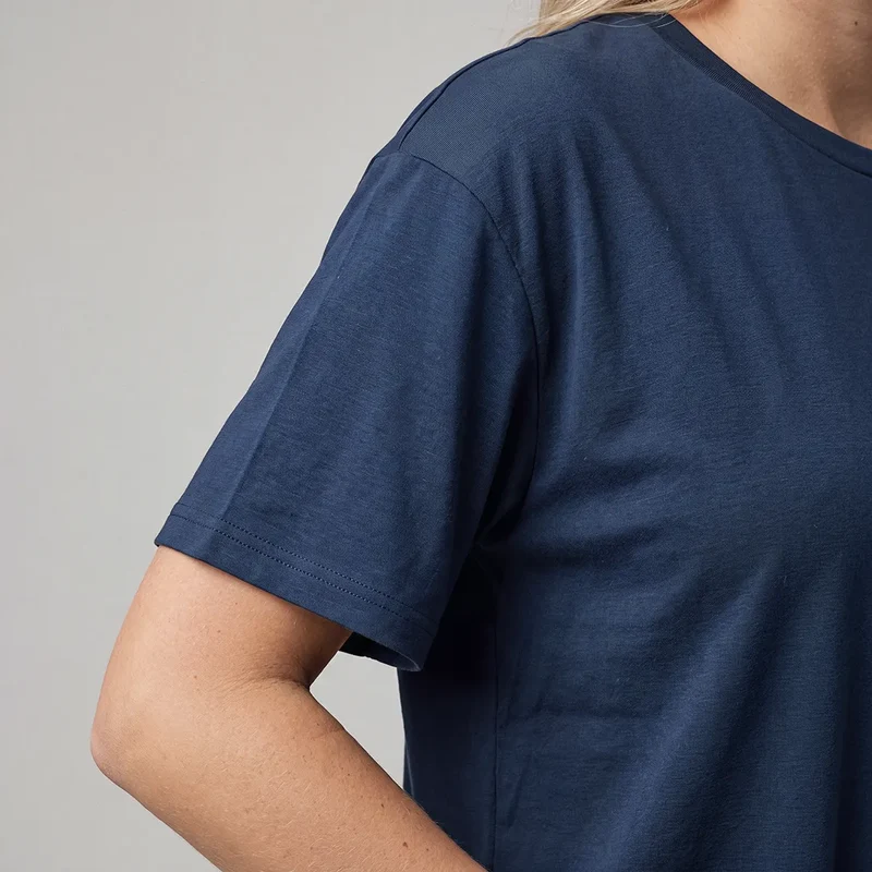 Schlafanzug Set Damen kurz | Dunkelblau