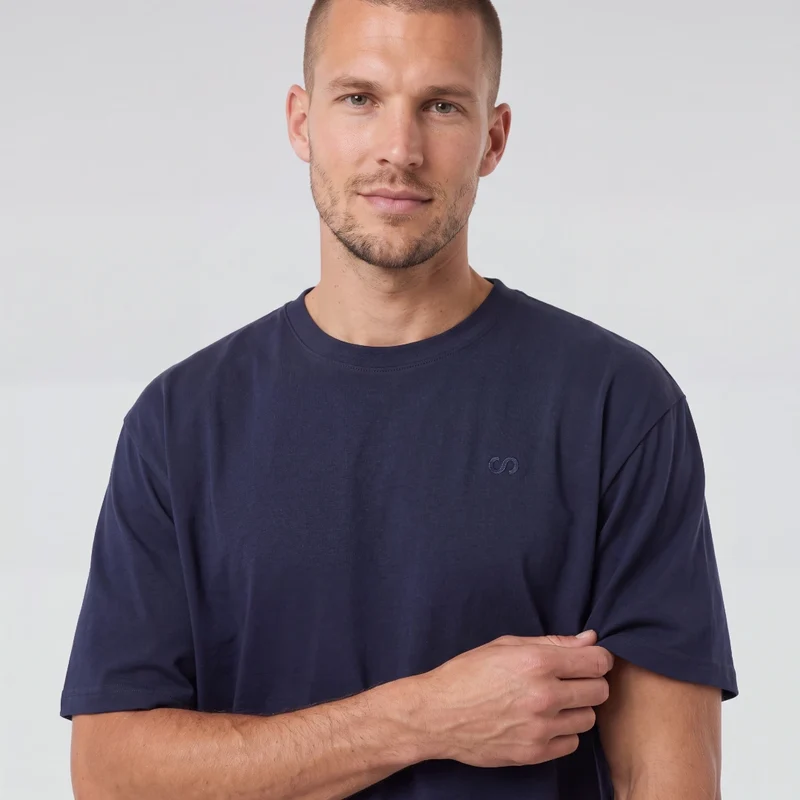 Schlafanzug Set Herren kurz | Dunkelblau