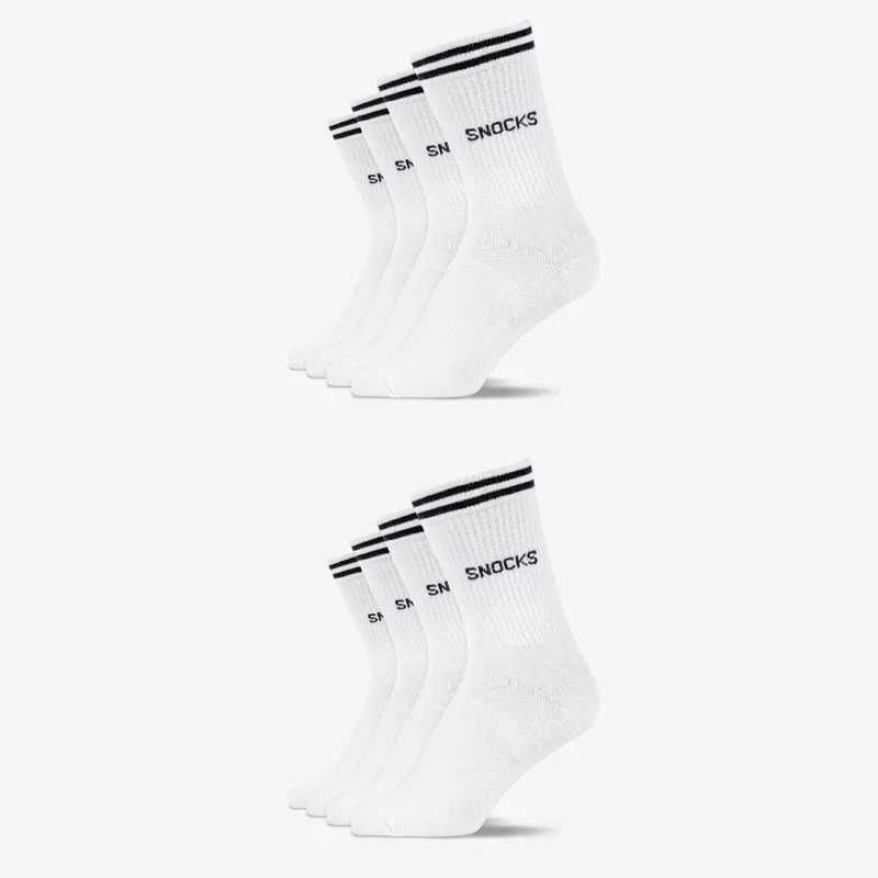 Hohe Sportsocken mit Streifen Kinder | Weiß