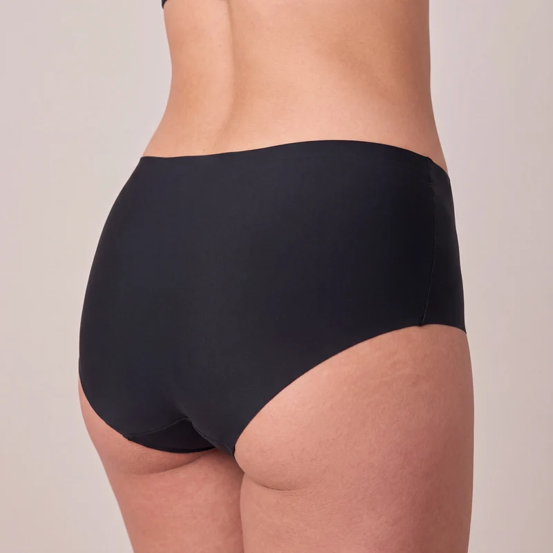 Microfiber High Waist Seamless Hipster | Schwarz