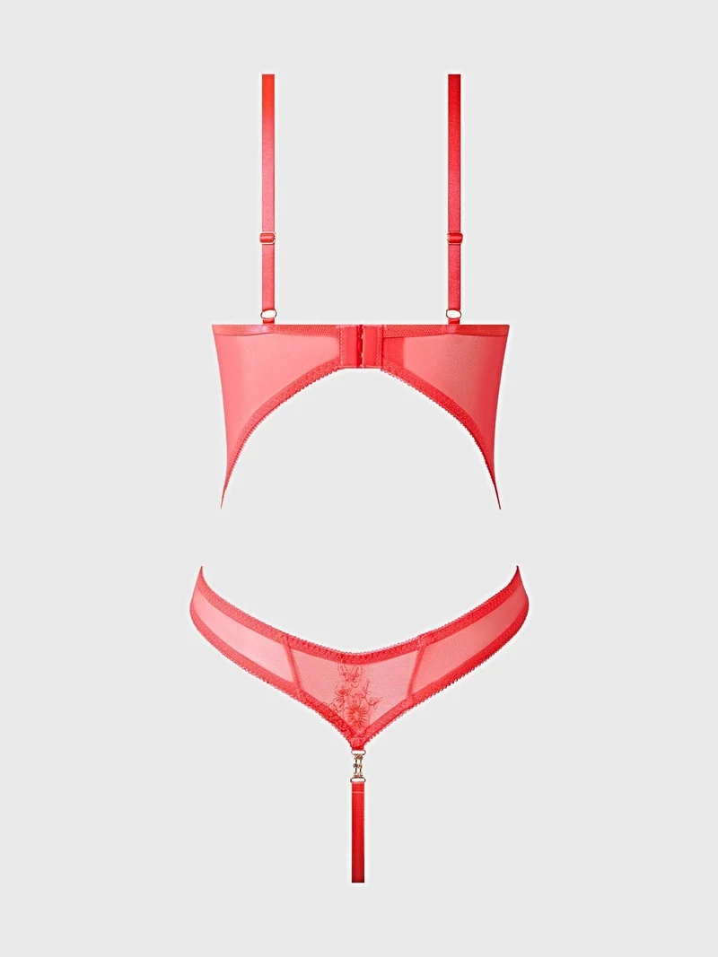 Eden bestickter Spitzen-Teddy – Bügellose Satin-Dessous mit Blumenmuster und transparenten Ausschnitten