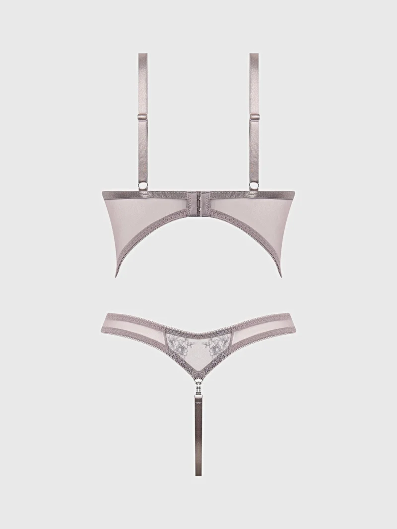 Eden bestickter Spitzen-Teddy – Bügellose Satin-Dessous mit Blumenmuster und transparenten Ausschnitten