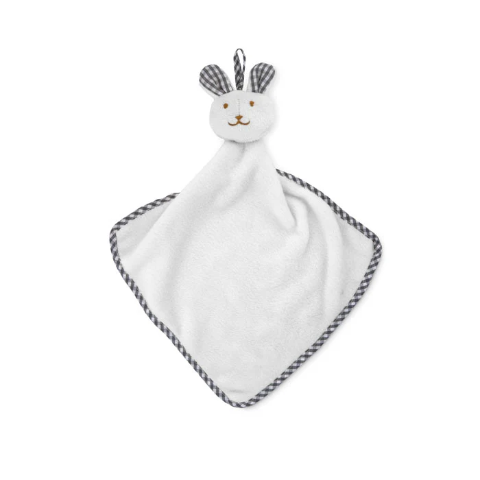 Babyhandtuch mit Plüsch-Kaninchen-Motiv