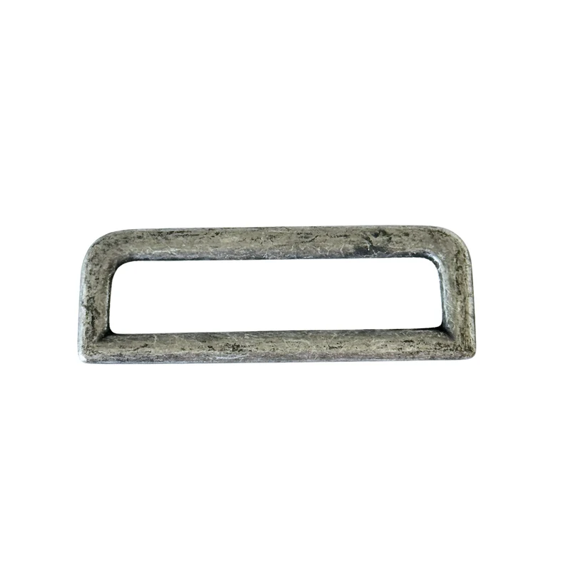 Rechteckring für Taschen & Gürtel Altsilber – Metallring HRI-10