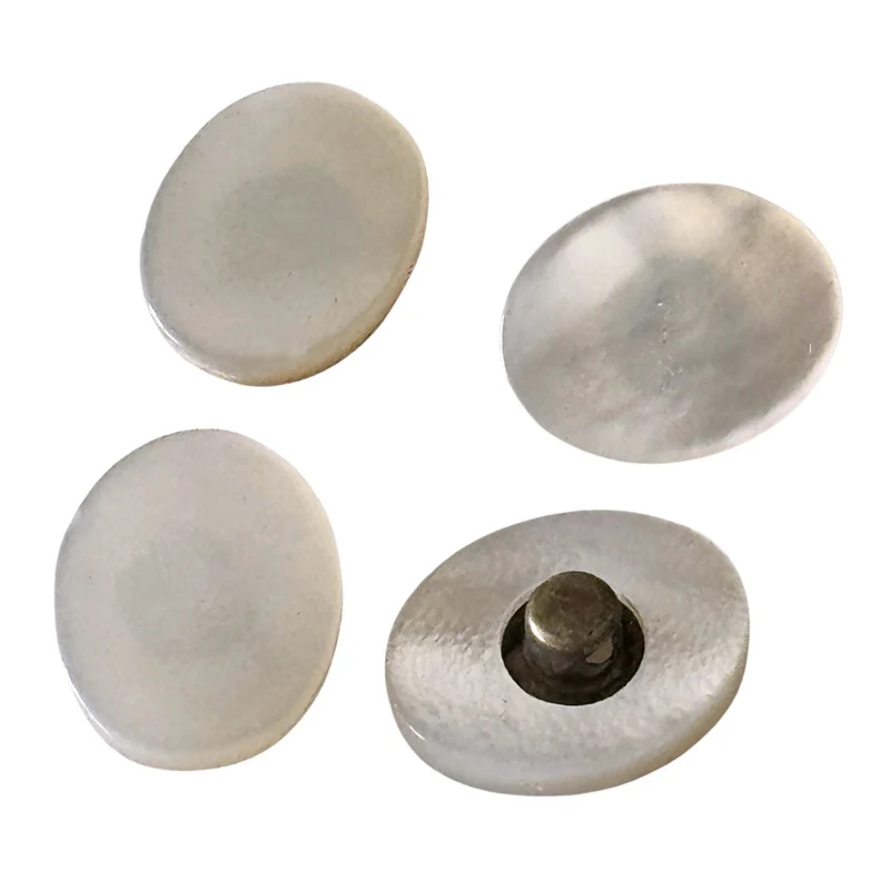 4 Perlmuttknöpfe oval creme - Knopfsortiment Raritaet PL-SO-8