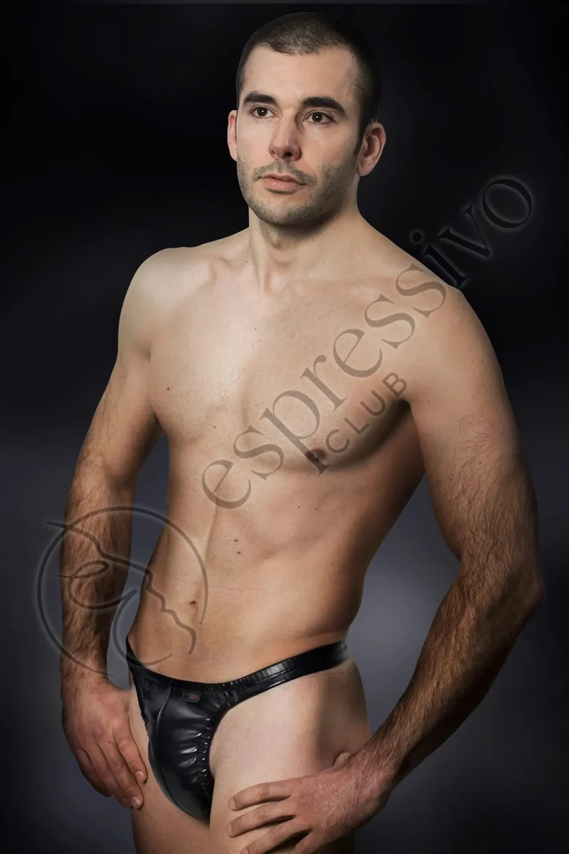 Men's leather Thong